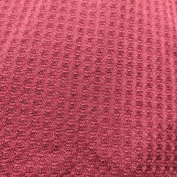 Iwollence Women Short Sleeve Texture Knit Leopard Print Trim Bluse Burgundy M - Picture 6 of 10